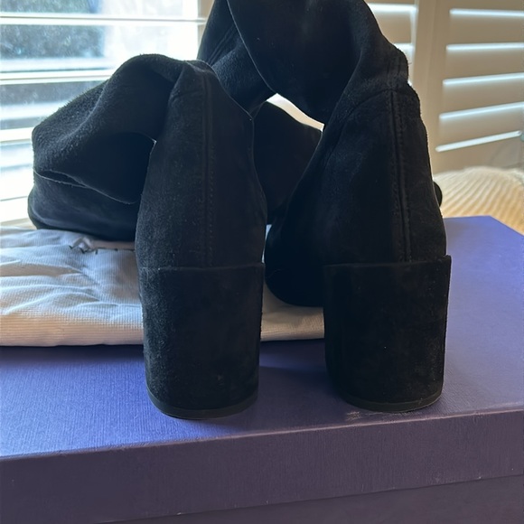Stuart Weitzman Tieland black suede over the knee boots 6 - Picture 8 of 14
